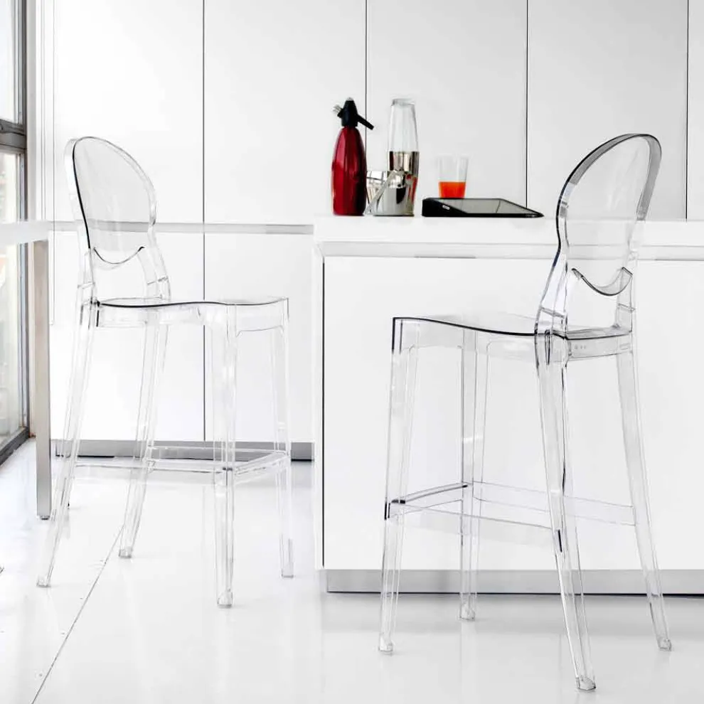 Hocker aus Polycarbonat durchsichtig modern Bosa