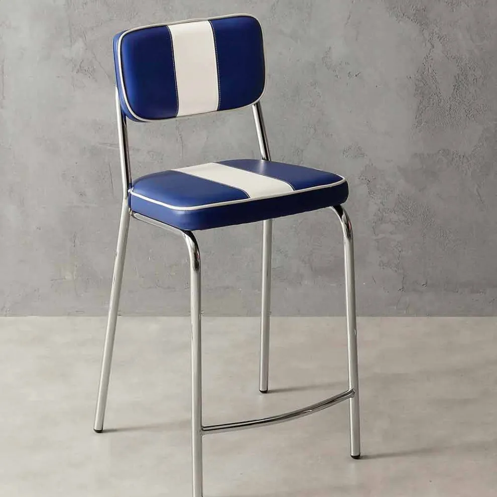 Hocker 50er Jahre Design aus Kunstleder Banda