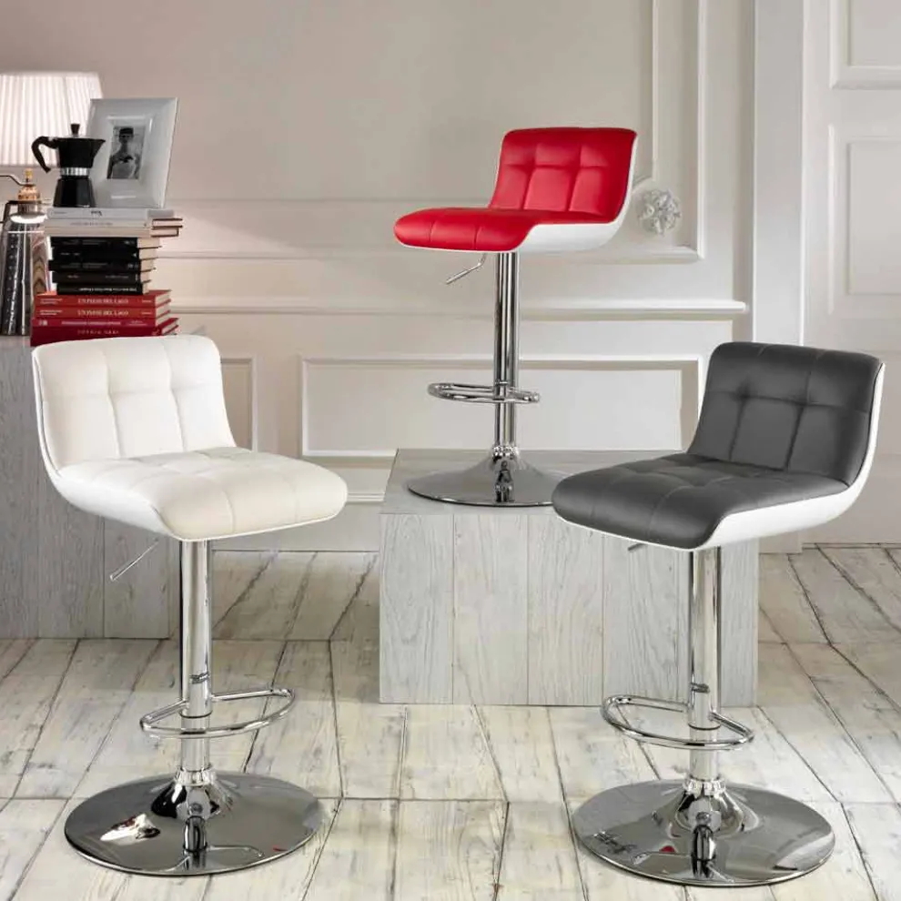 Hocker gepolstert im 2er Set höhenverstellbar Ida