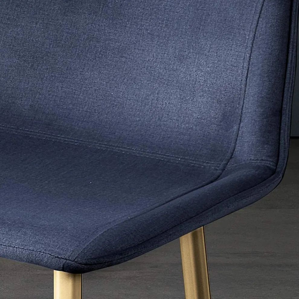 Hocker mit Metallbeinen und Monocoque-Stoffsitz Made in Italy - Hinata