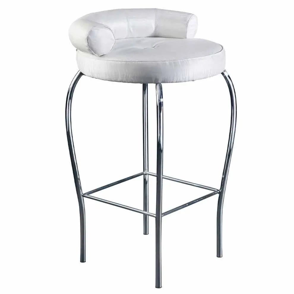 Hocker mit Stahlstruktur und Stoffsitz Made in Italy - Warschau