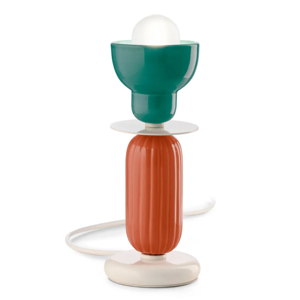 Hohe Tischlampe aus Keramik in 2 Farben, hergestellt in Italien – Berimbau
