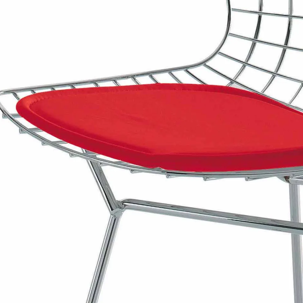 Hoher Barhocker aus Leder mit Stahlstruktur Made in Italy - Beniamino