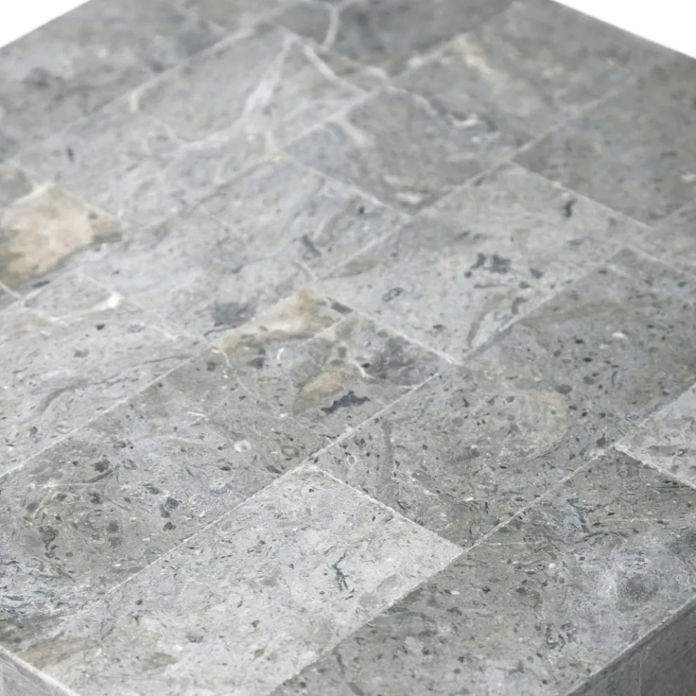 Hoher Couchtisch in Fossil Stone Grey Finish – Florida