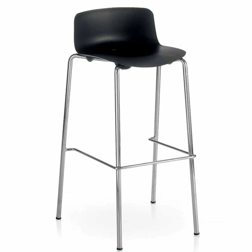 Hoher Hocker aus Metall und Polypropylen Hergestellt in Italien, 2 Stück - Christabel