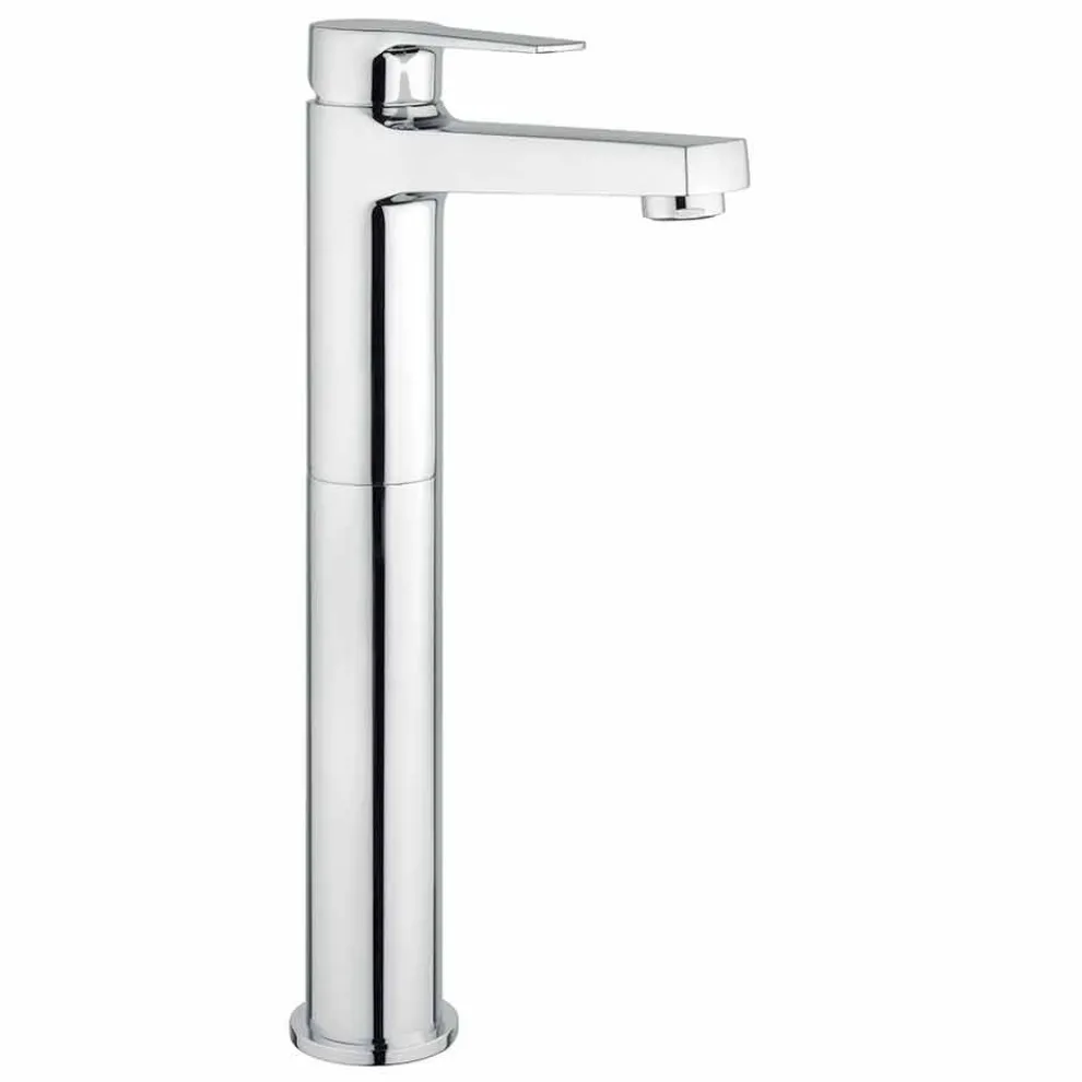 Hoher Messing-Waschbeckenmischer ohne Abfluss Made in Italy - Sindra