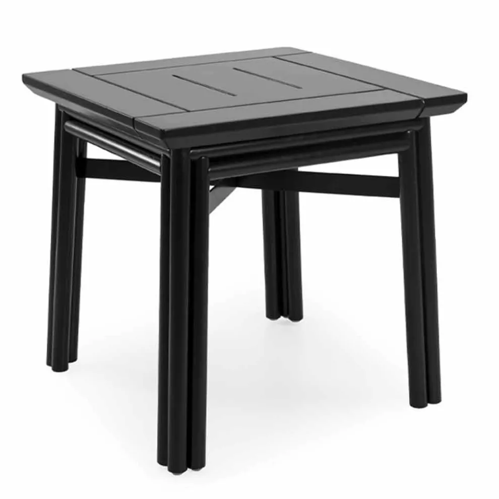 Couchtisch im Freien aus Natur- oder Schwarzholz, 2 Größen - Suzana