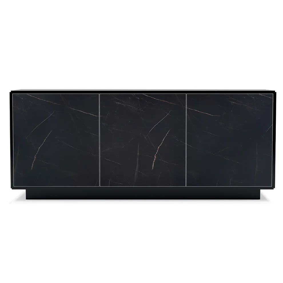 Holz-Sideboard mit 2 oder 3 Türen aus HPL-Laminat, hergestellt in Italien – Fiorenza