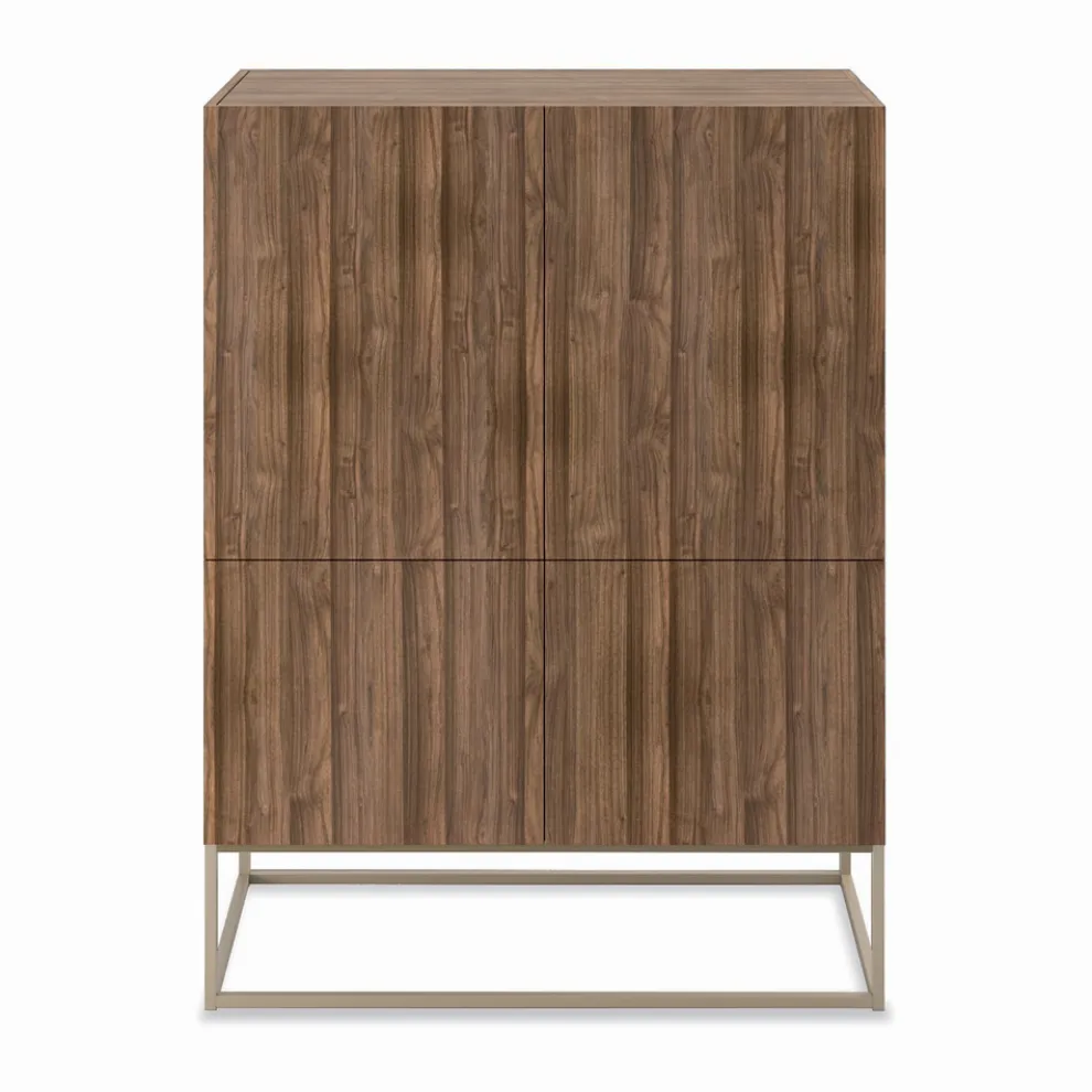 Holz-Sideboard mit Push-Pull-Türen, hergestellt in Italien – Salerno