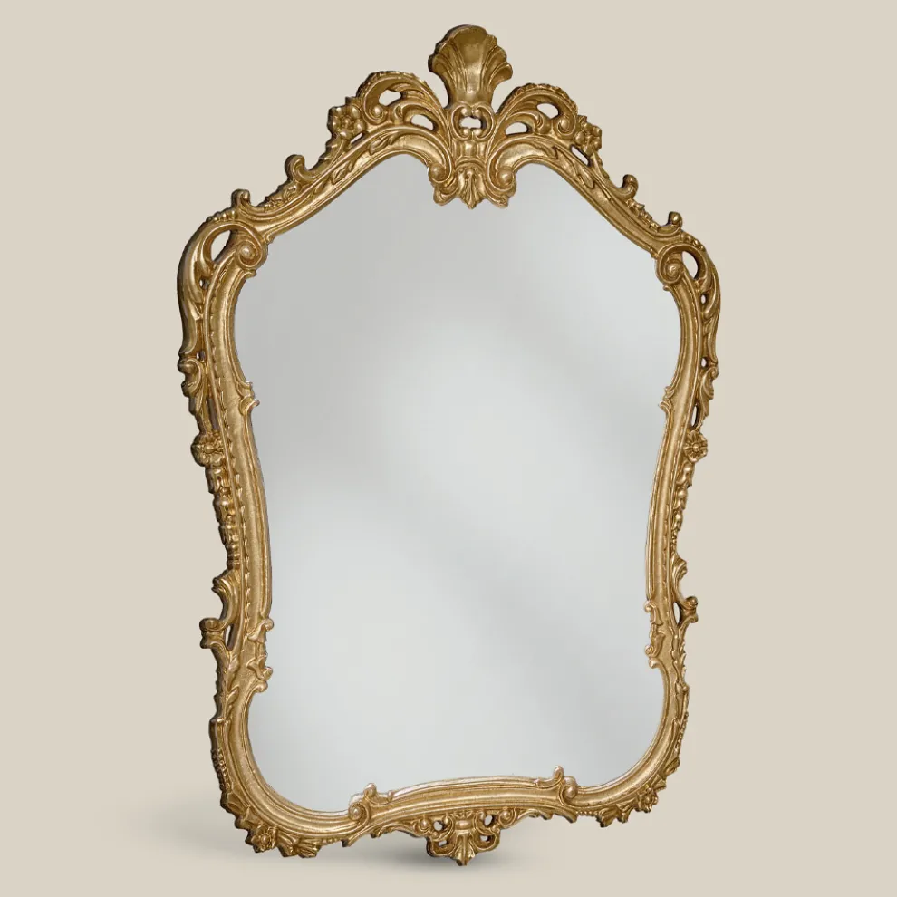 Holzspiegel mit geformtem perforiertem Rahmen Made in Italy – Amazon