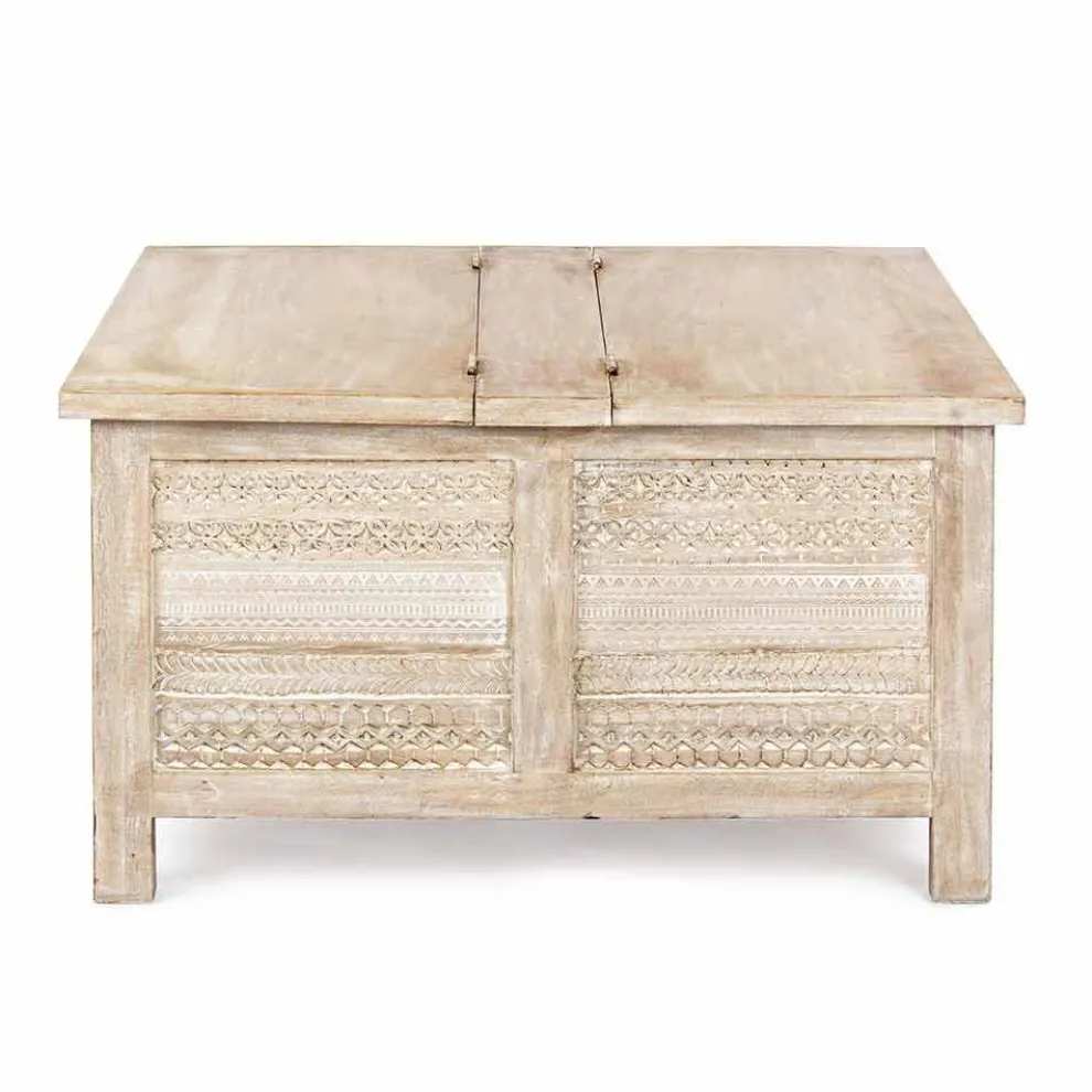 Homemotion Couchtisch aus Mangoholz mit Behälter - Mixo