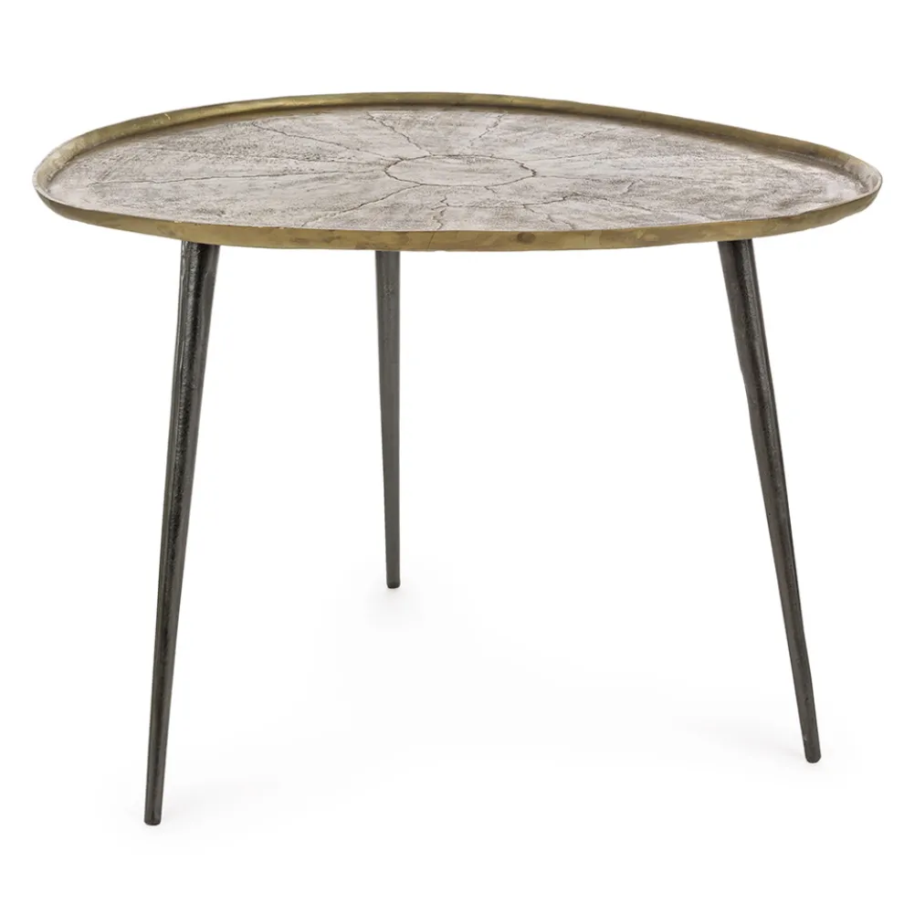 Homemotion Couchtisch aus antikem und plattiertem Aluminium - Giacinta