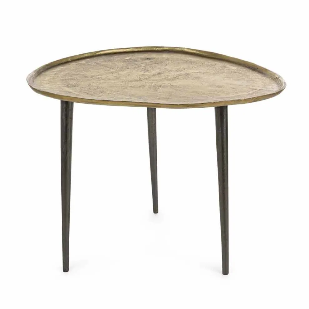 Homemotion Design Couchtisch mit Aluminiumplatte - Yamila