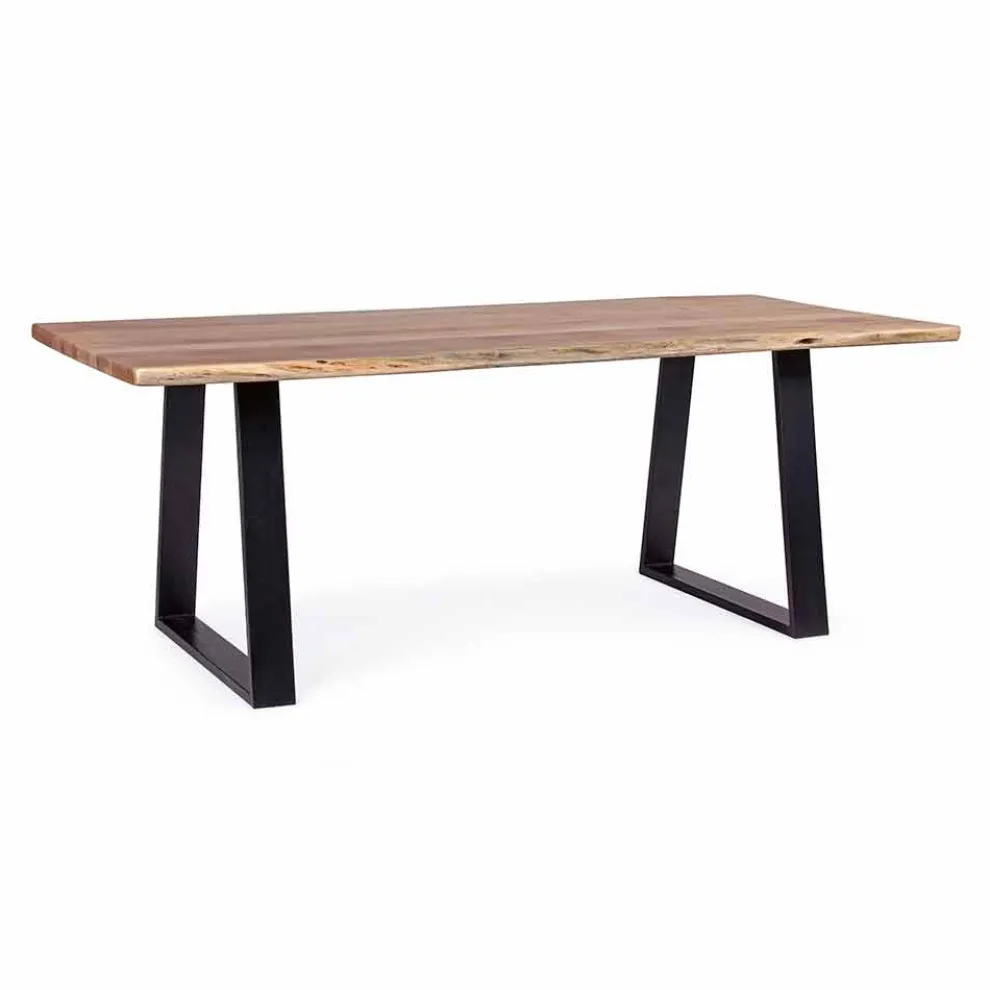 Homemotion Industrial Esstisch mit Akazienholzplatte - Vermont