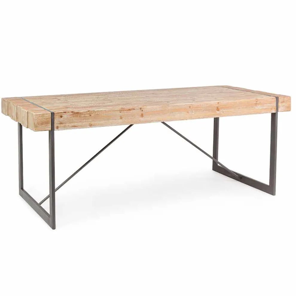 Homemotion Industrial Style Tannenholz Tisch - Wallie