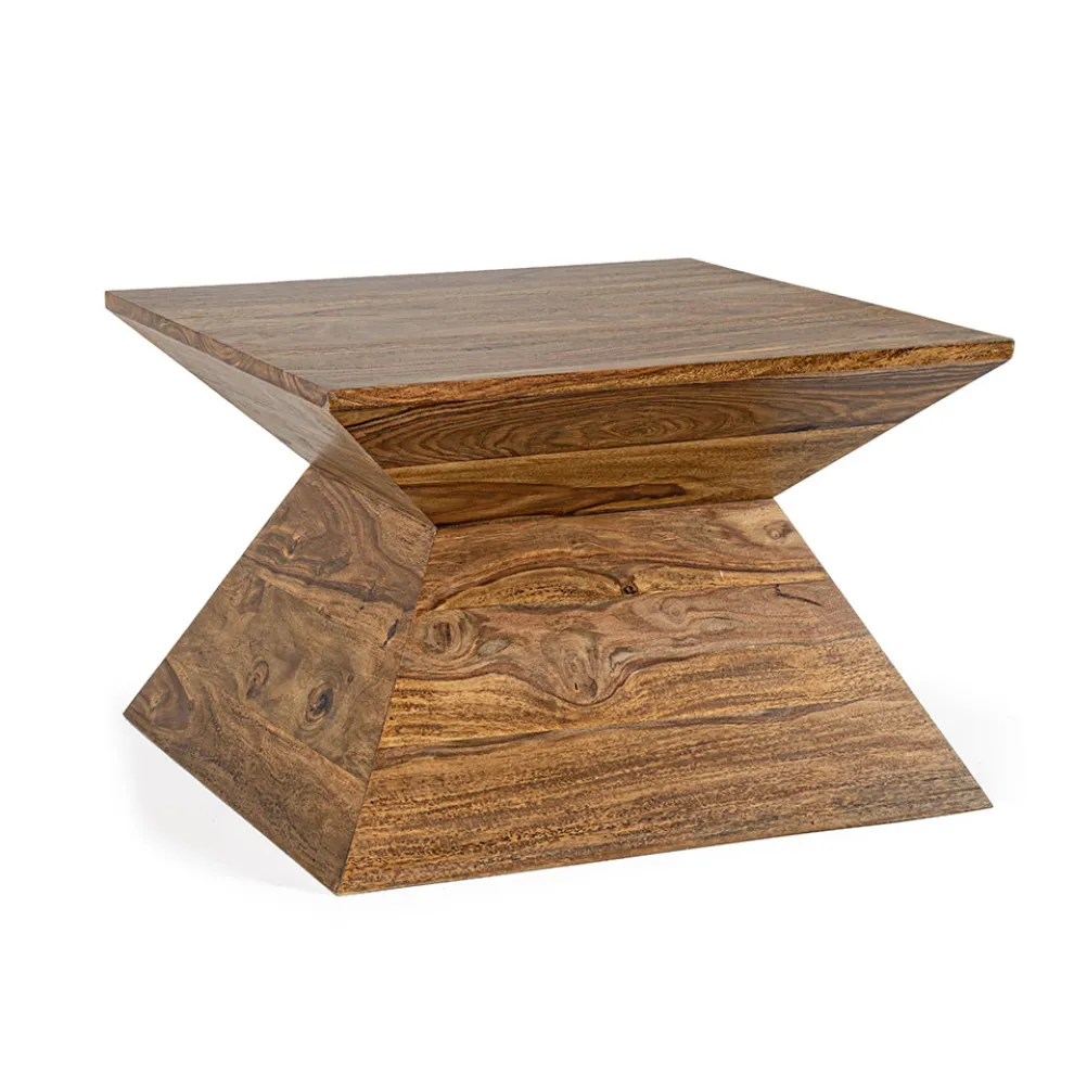 Homemotion Pyramidaler Couchtisch aus Sheeshamholz - Torrice
