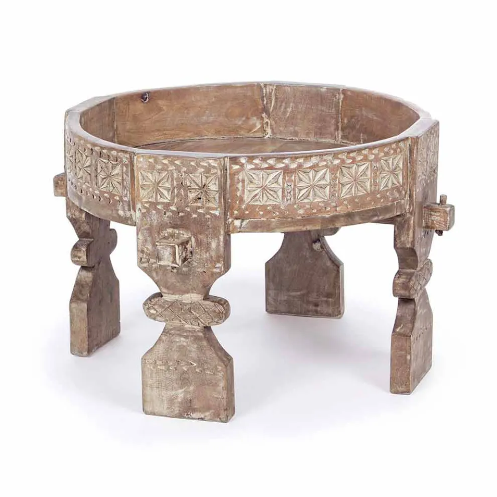 Homemotion Rustikaler Couchtisch aus Mangoholz - Sania