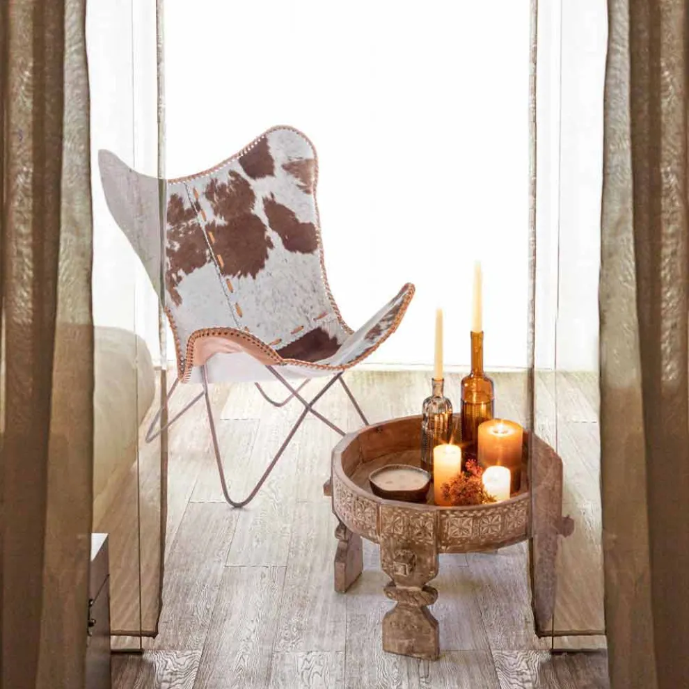 Homemotion Rustikaler Couchtisch aus Mangoholz - Sania