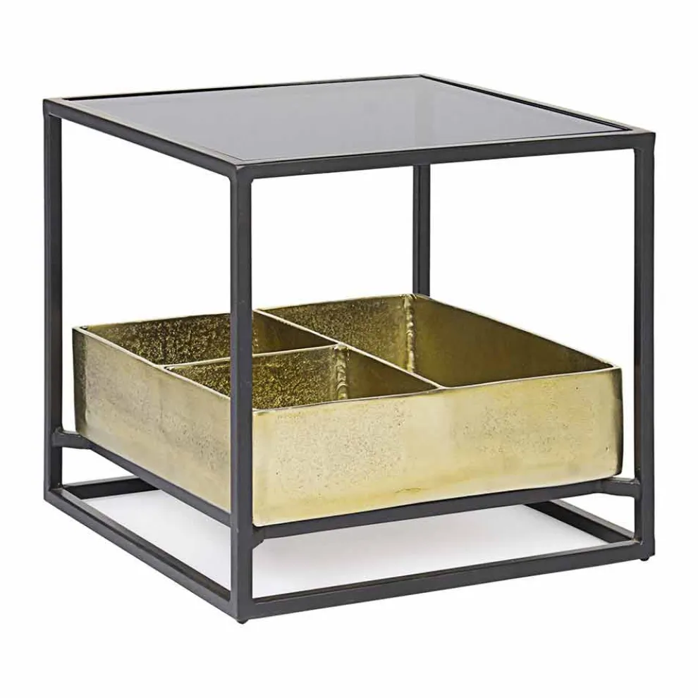 Homemotion Square Couchtisch mit Glasplatte - Sigismondo