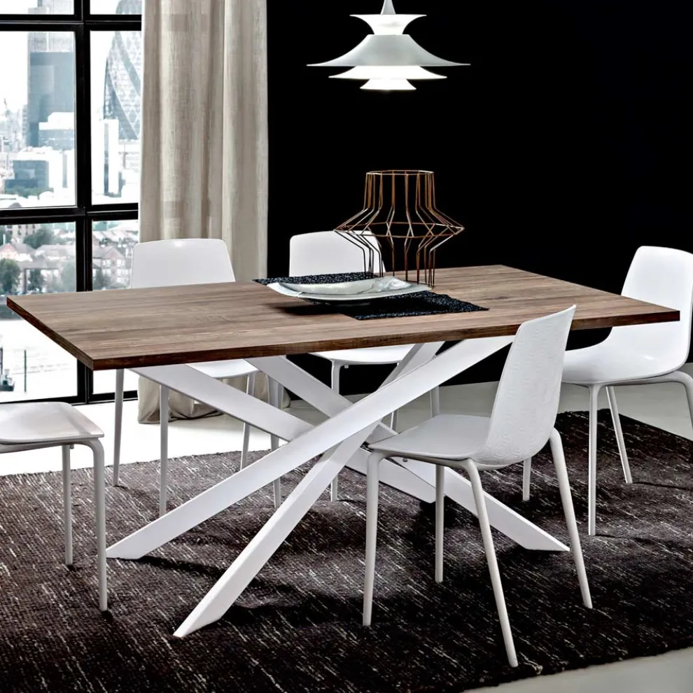 HPL Esstisch mit Metallfuß Made in Italy, Precious - Carlino