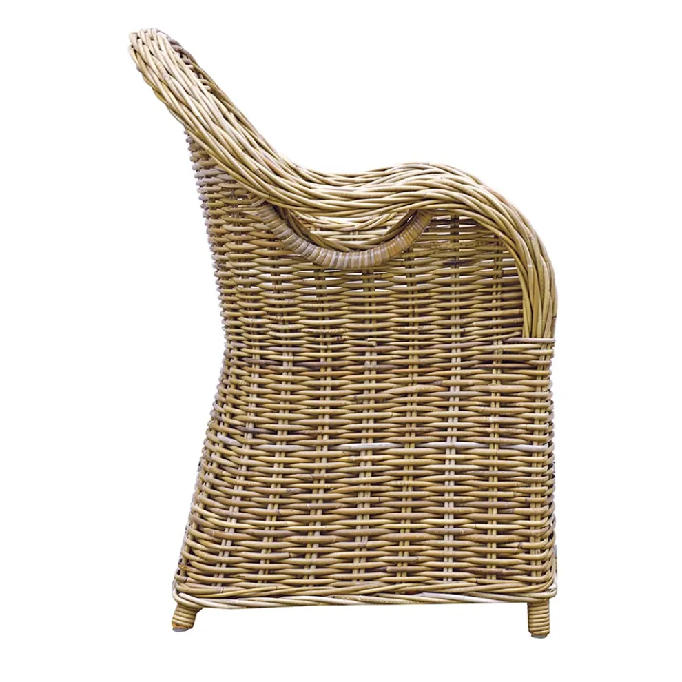 Gartensessel aus Holz und Faser in Grau Kubu - Lido