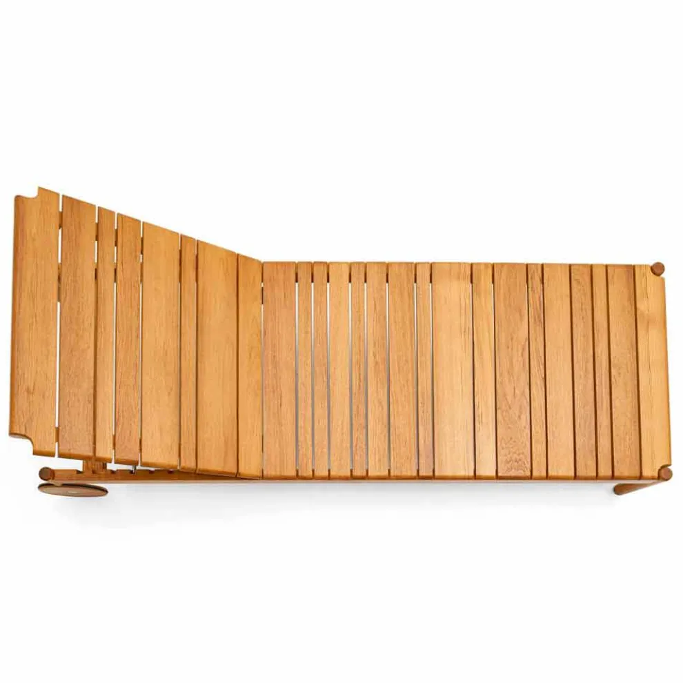 Teak Sonnenliege Outdoor mit Rollen Varaschin Barcode