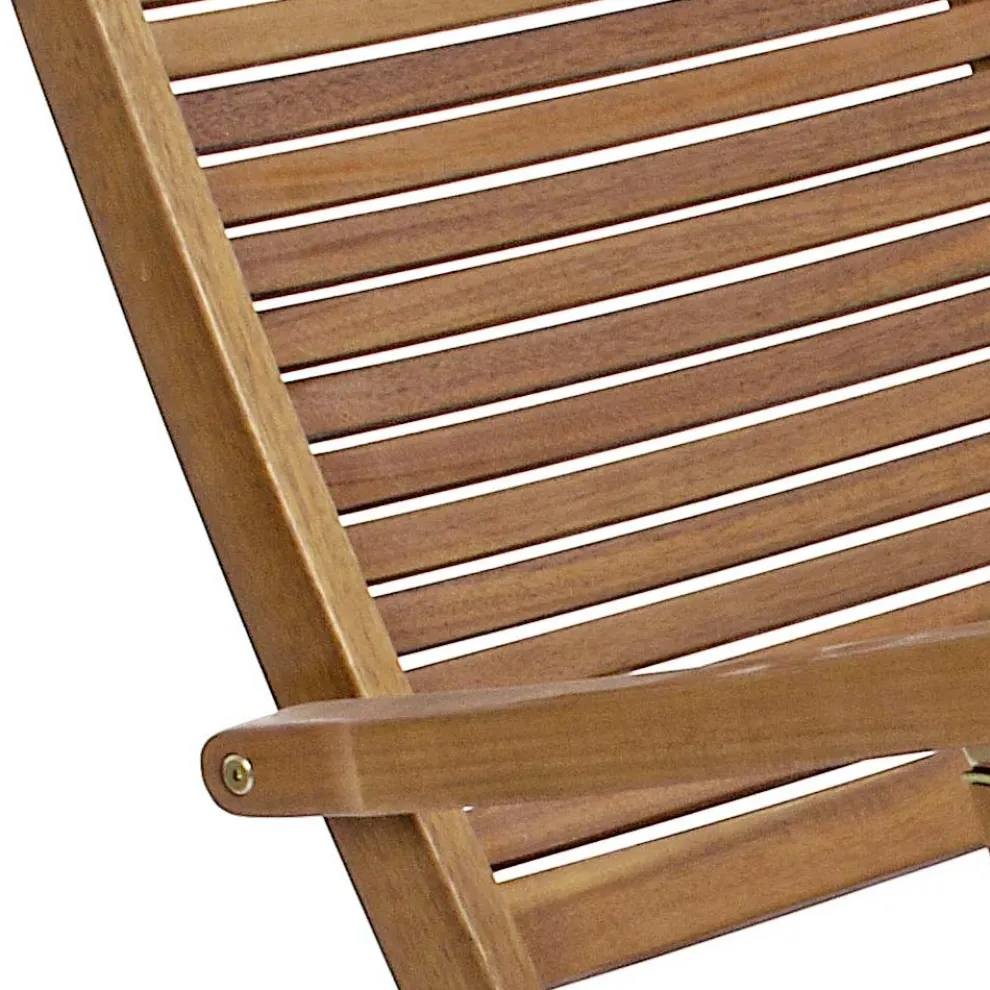 Liegende Chaiselongue im Freien aus Naturholz - Roxen