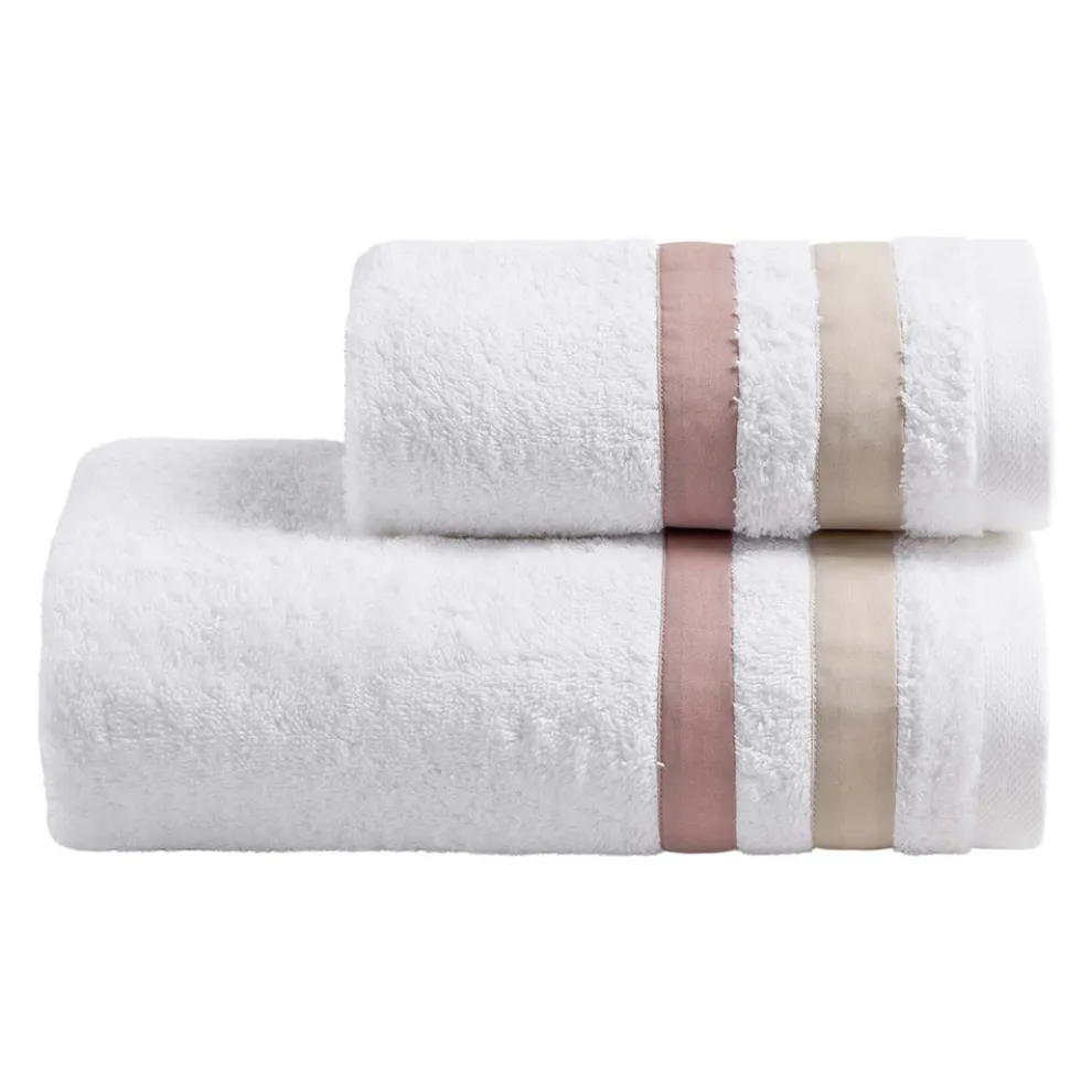 Serenity Gästehandtuch-Set aus Baumwollfrottee mit doppelten Rüschen