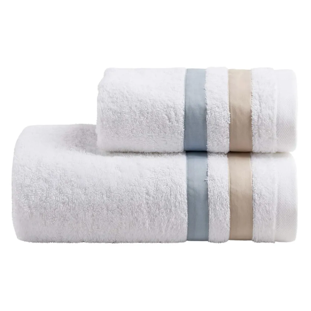 Serenity Gästehandtuch-Set aus Baumwollfrottee mit doppelten Rüschen