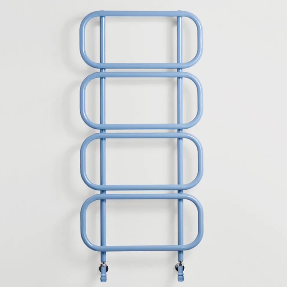 Hydraulische Handtuchwärmerleiter aus farbigem Flachstahl Made in Italy - Kette