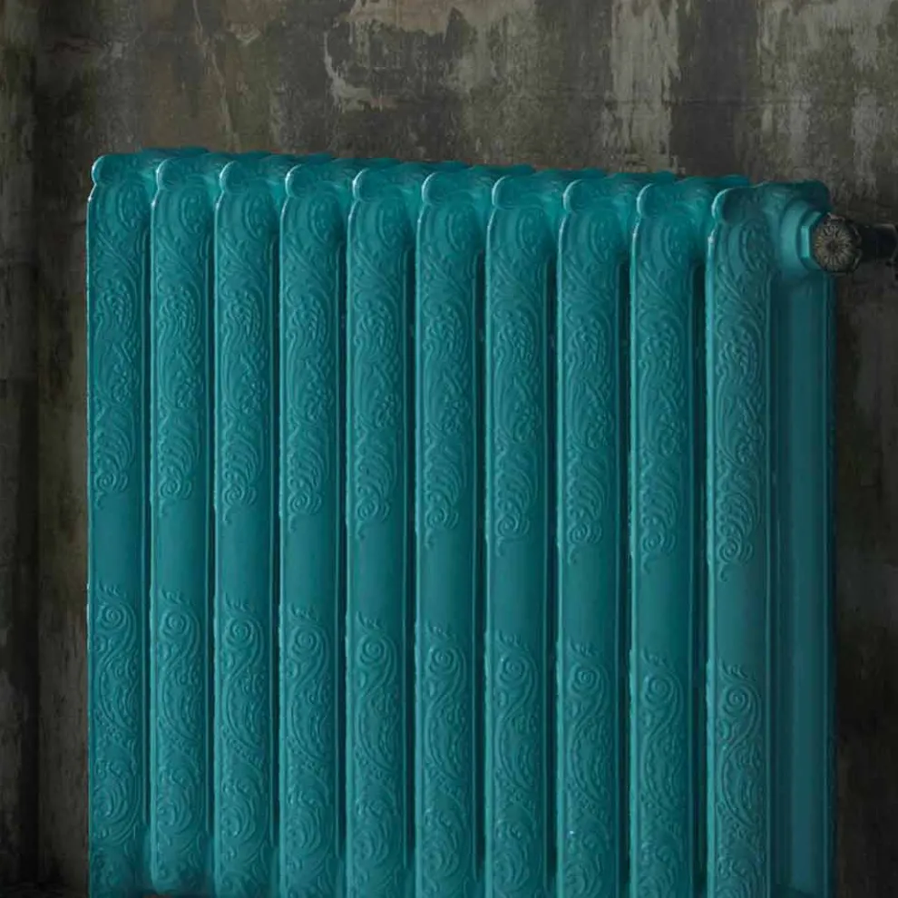 Hydraulischer Designheizkörper aus Gusseisen verziert mit Tiffany Scirocco H