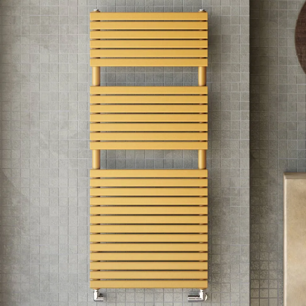 Hydraulischer Handtuchwärmer aus Kohlenstoffstahl Ocker Made in Italy - Tepore