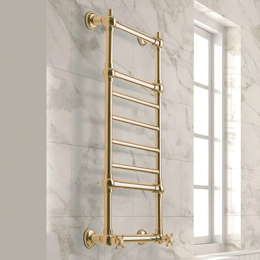 Hydraulischer Handtuchwärmer für Badezimmer aus Messing Made in Italy - Amira