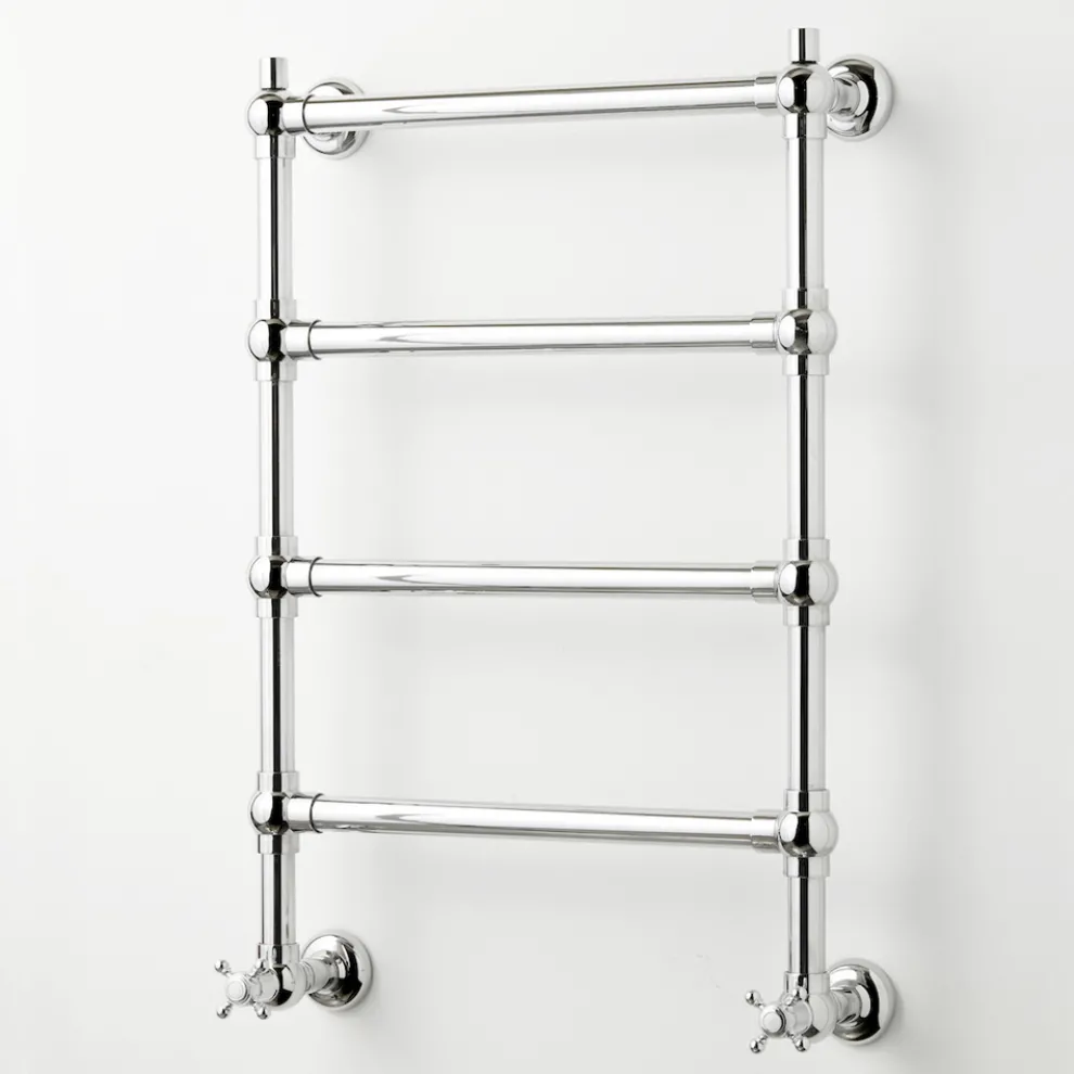 Hydraulischer Handtuchwärmer für Badezimmer aus verchromtem Messing Made in Italy - Caterina