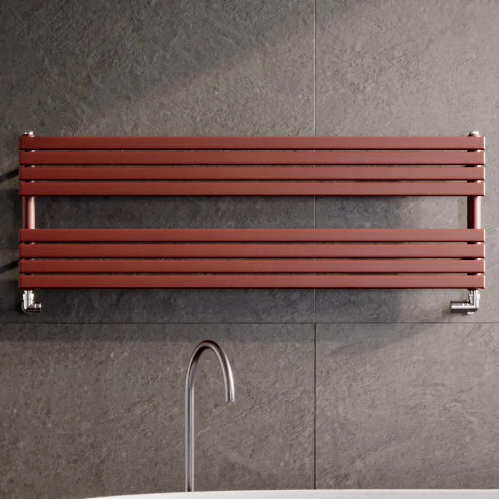 Hydraulischer Handtuchwärmer aus Kohlenstoffstahl Rostmatt Made in Italy - Fiaccole