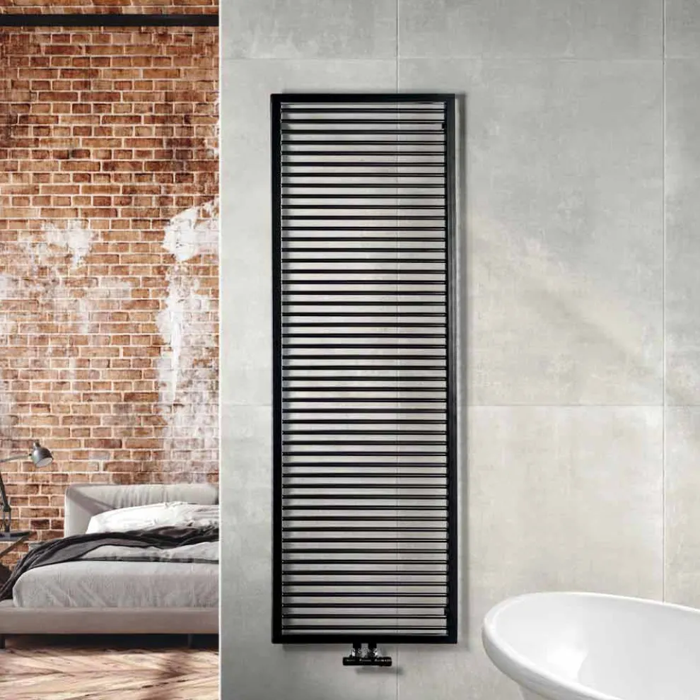 Hydraulischer Handtuchwärmer für Badezimmer aus Graphitstahl - Shadow von Scirocco