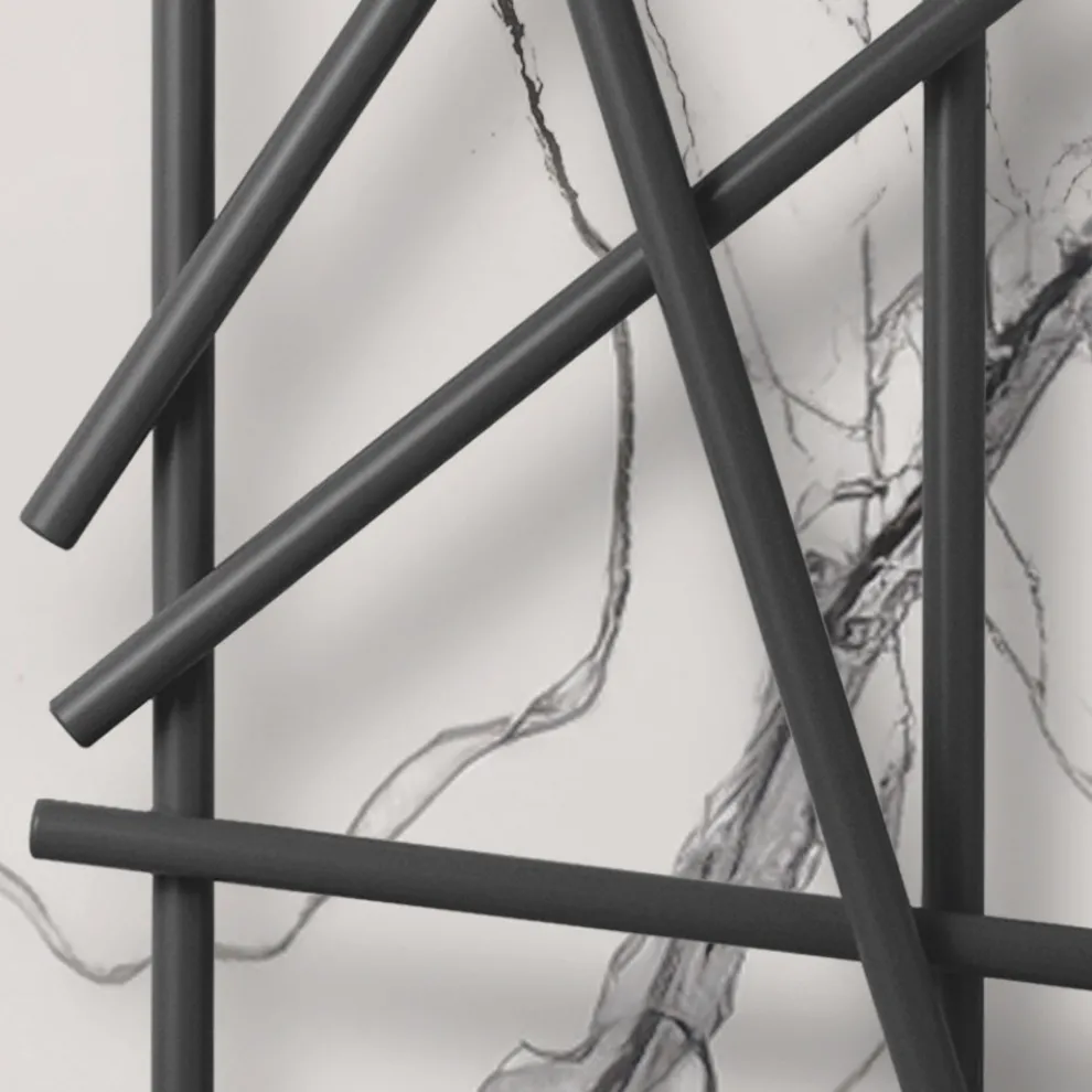 Hydraulischer Stahlheizkörper mit Rundrohren Made in Italy - Random