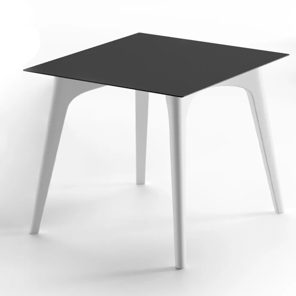 Garten-Couchtisch aus HPL und Polyethylen Made in Italy - Rizia