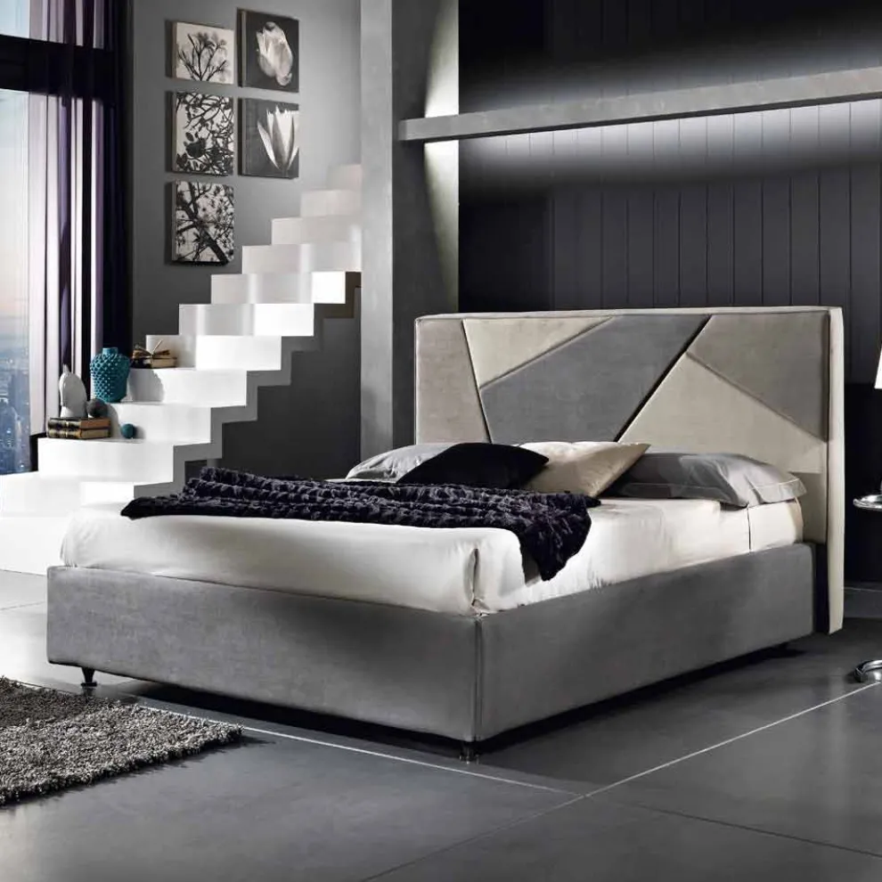 Doppelbett, gepolstert, mit Aufbewahrungsbox 160x190/200cm Mia