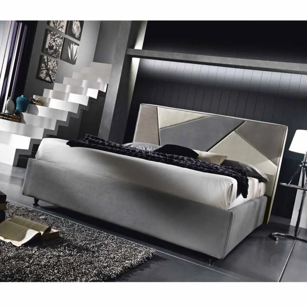 Doppelbett, gepolstert, mit Aufbewahrungsbox 160x190/200cm Mia