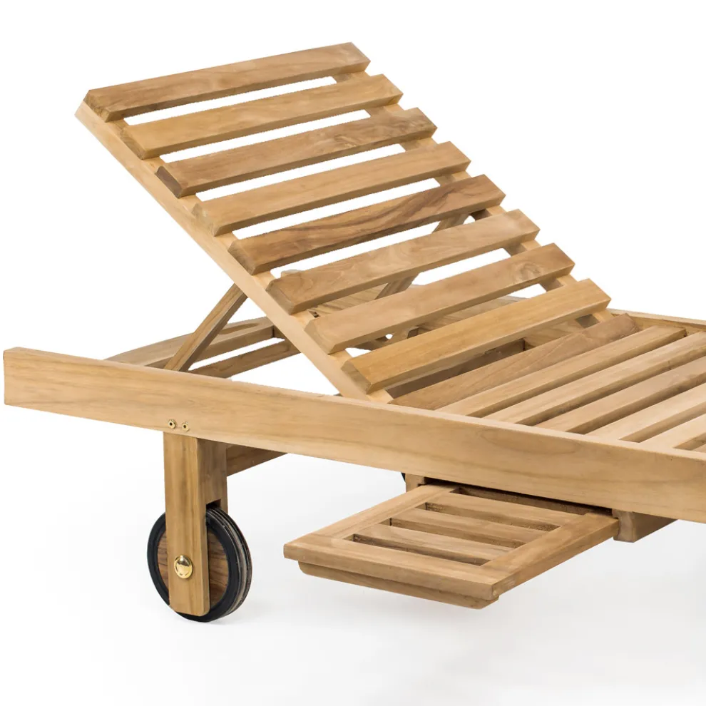 Gartenliege aus natürlichem Teakholz - Yggdrasil