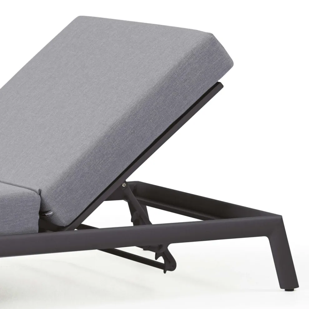 Gartenliege aus Aluminium mit Stoffbezug - Eufemia
