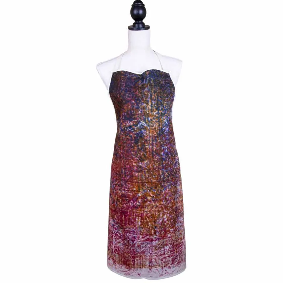 Italienische handgefertigte Schürze aus Baumwolle mit manuellem Kunstdruck - Viadurini von Marchi