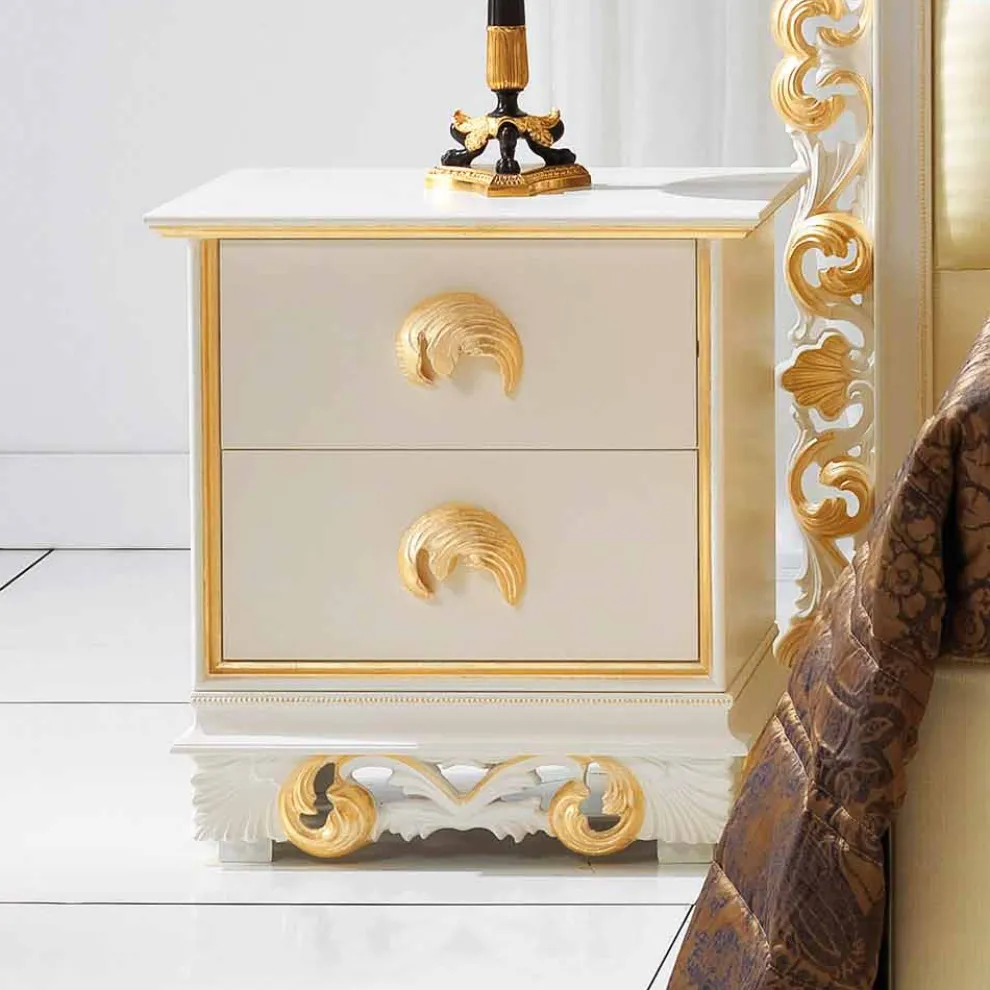 Nachtschrank mit 2 Schubladen Zucchi