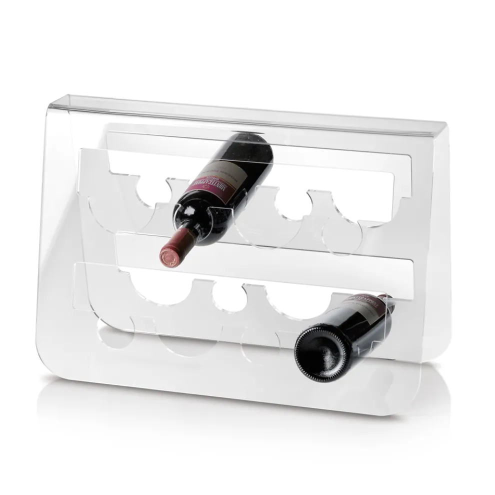 Boden Weinflaschenhalter aus transparentem Acrylglas - Dappino