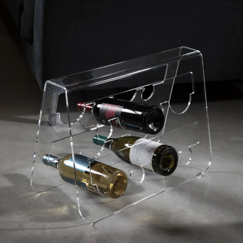 Boden Weinflaschenhalter aus transparentem Acrylglas - Dappino