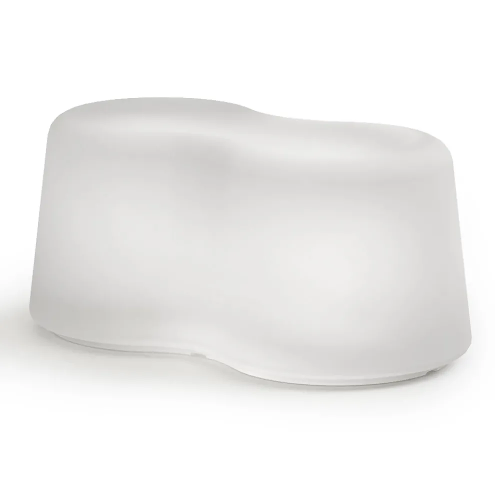 Gewellte Außenbank aus Polyethylen Made in Italy - Brenda