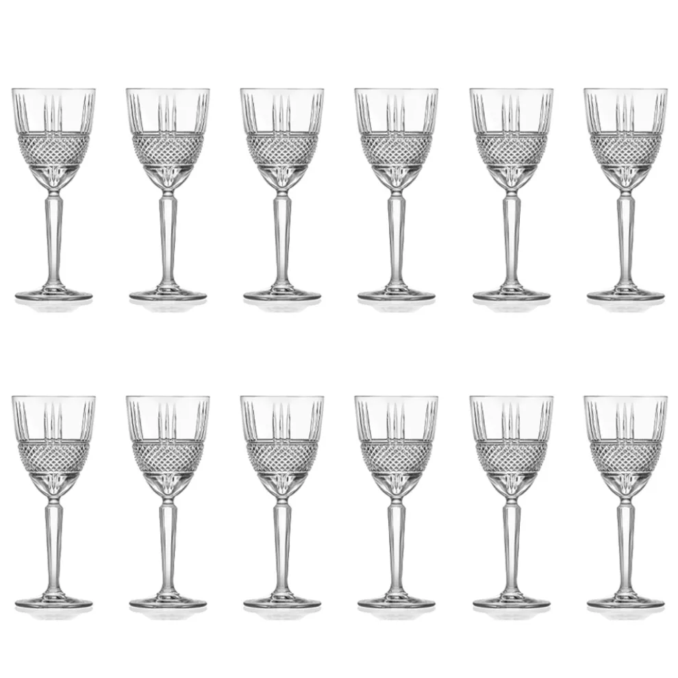 Ökologisches Kristallwein- oder Wasserkelchservice 12 Stück - Lebendig