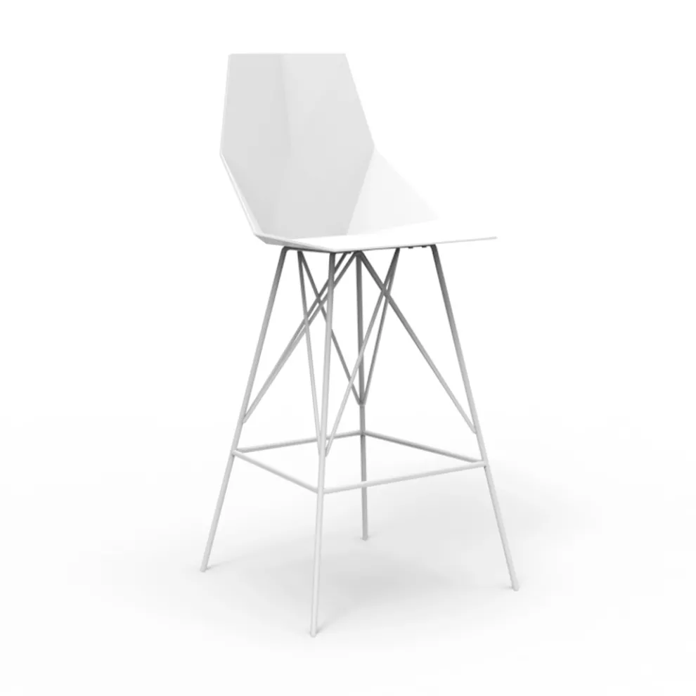 Outdoor-Hocker H 102 cm Faz von Vondom aus Polypropylen und Stahl, 4 Stück