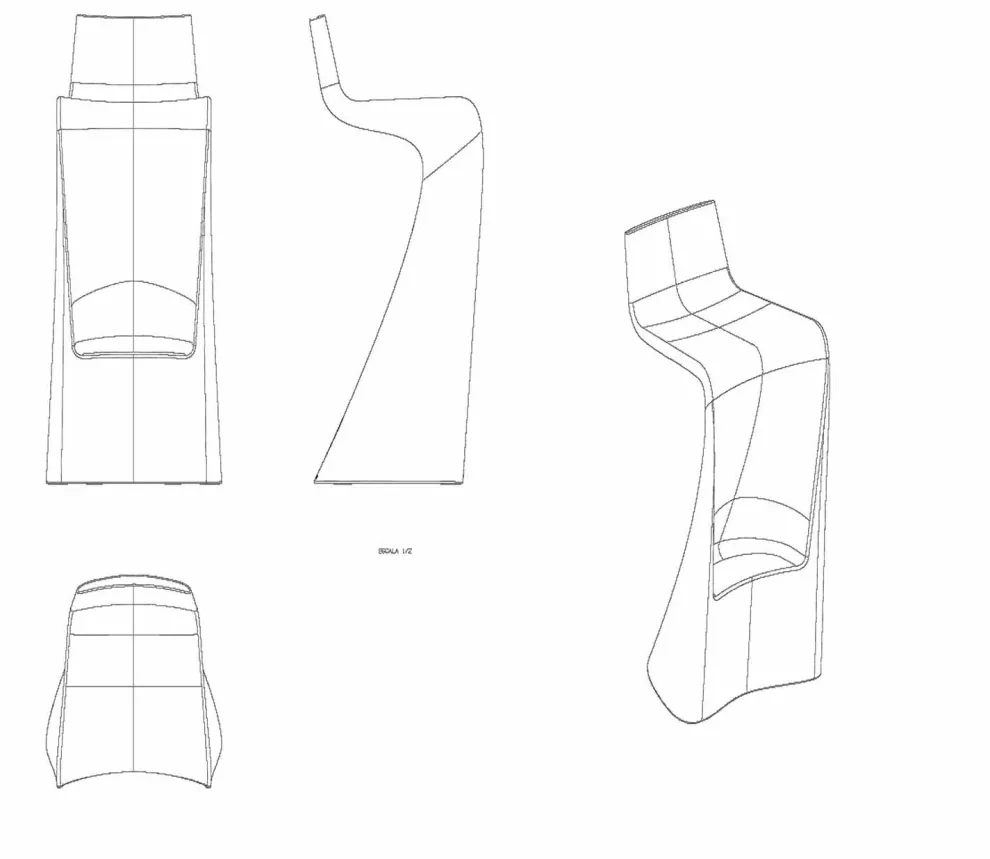 Barhocker für Outdoor Wing von Vondom, modernes Design aus Polyethylen